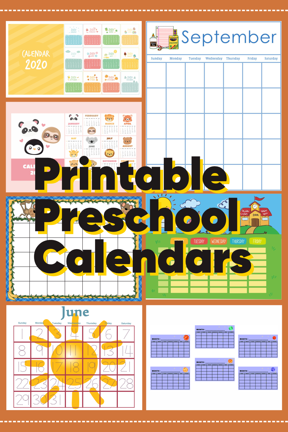 10 Best Free Printable Preschool Calendars Printablee 10 Best Free Printable Preschool Calendars Printablee