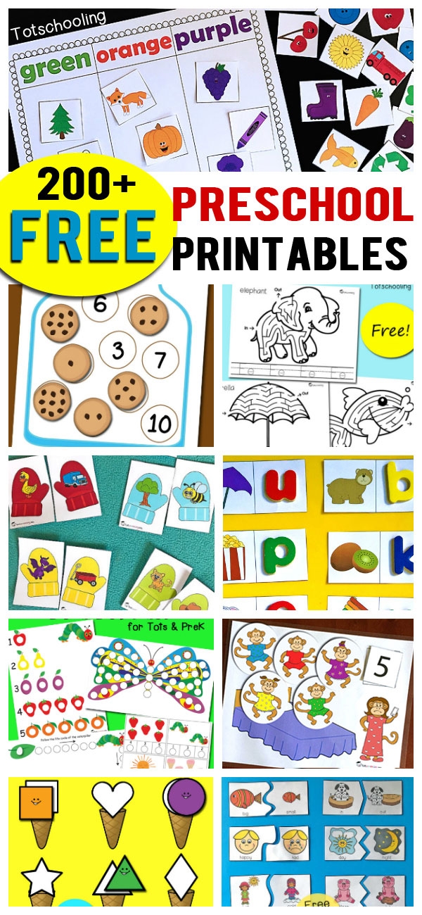 200 Free Preschool Printables Worksheets