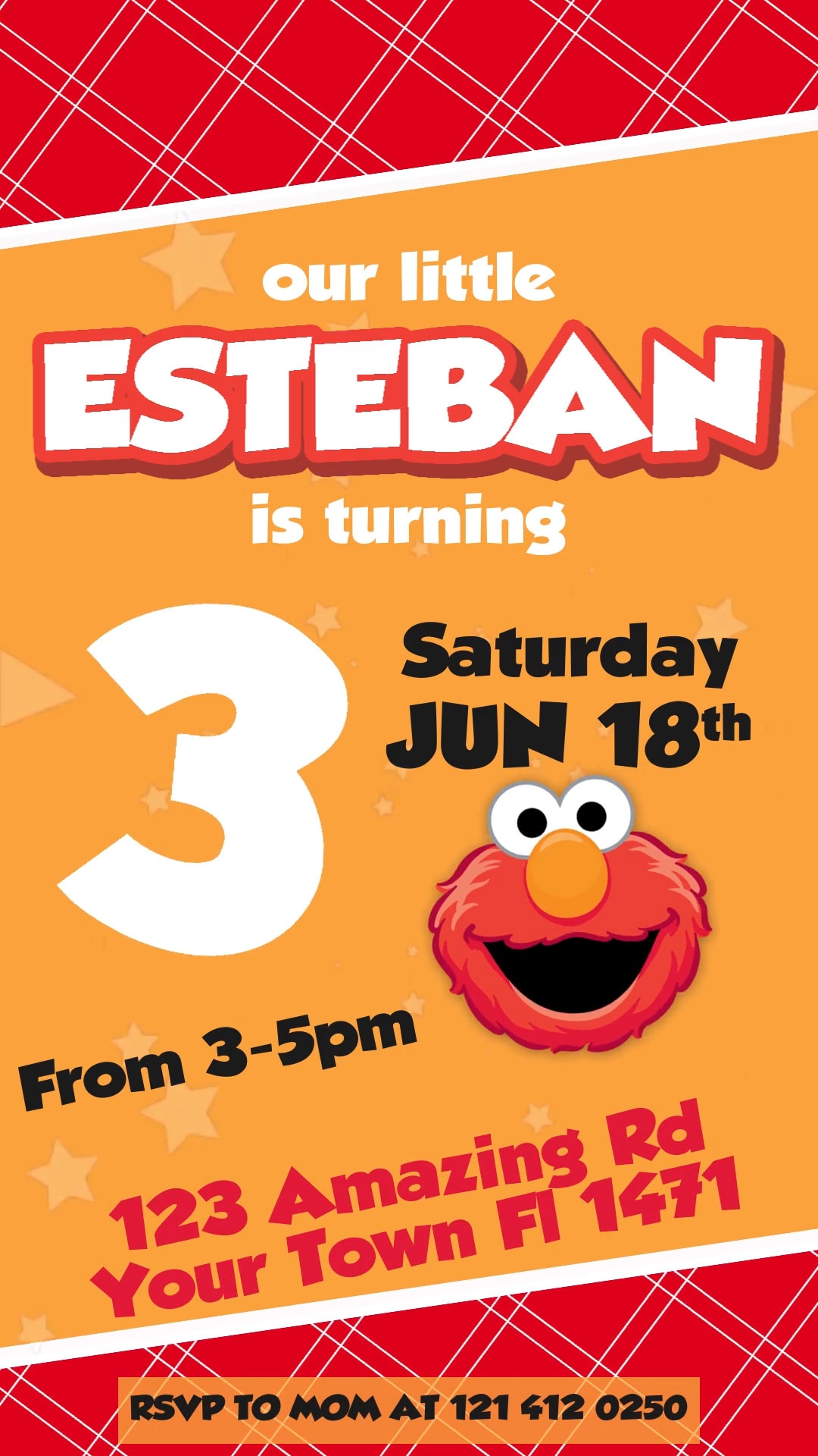 Elmo Birthday Invitation Video Animated Invite Oscarsitosroom