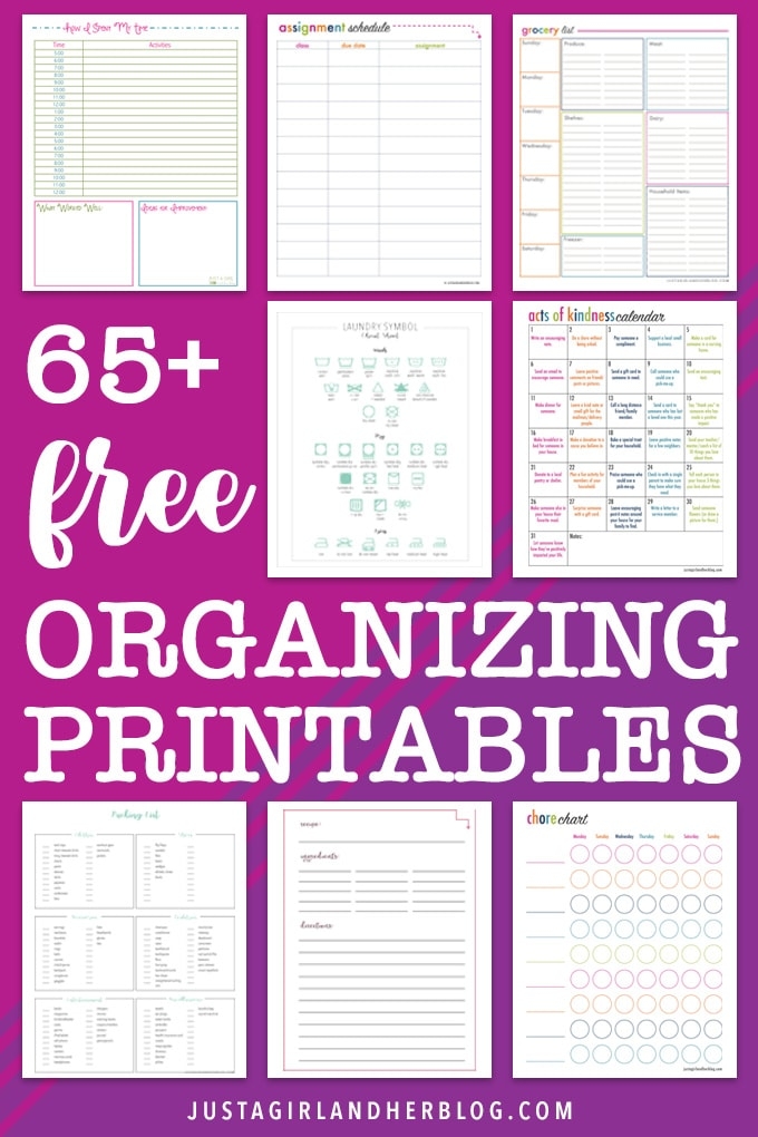 FREE Printable Library 65 Free Printables To Organize Your Life
