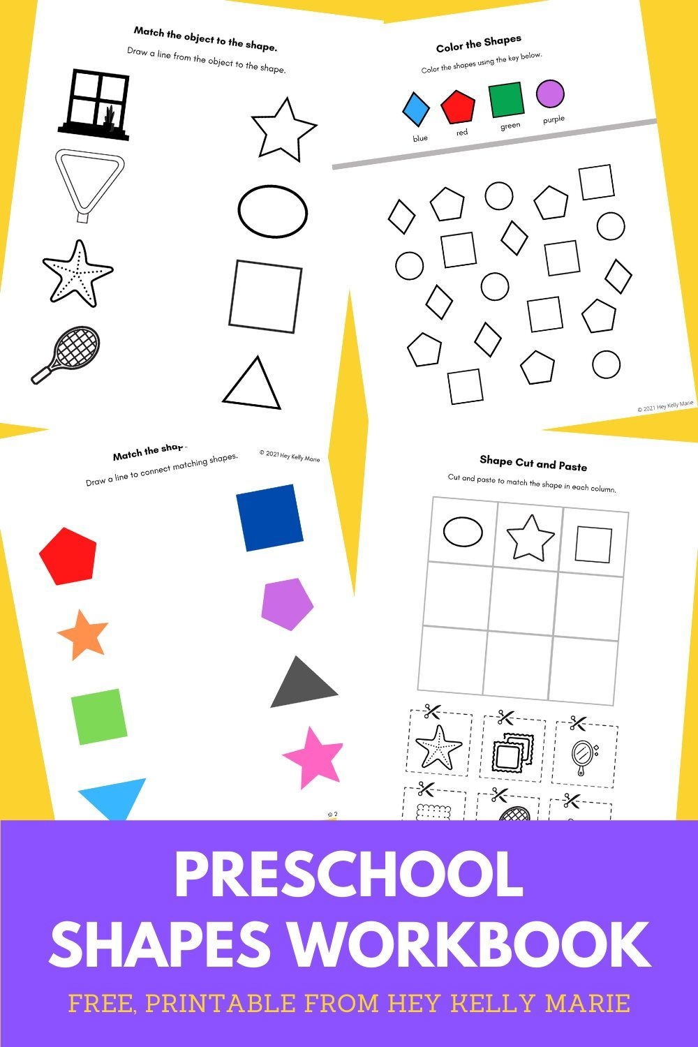Free Printable Preschool Shapes Workbook Artofit