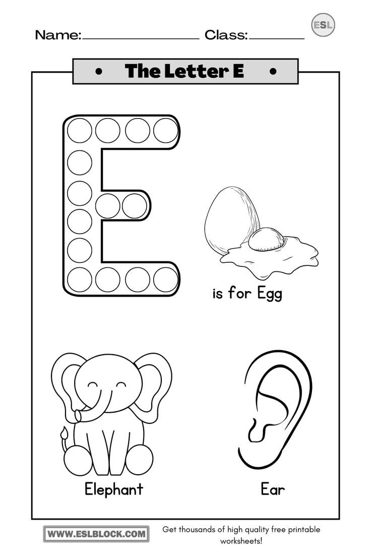 Letter E Preschool Printables Preschool Mom Worksheets Library