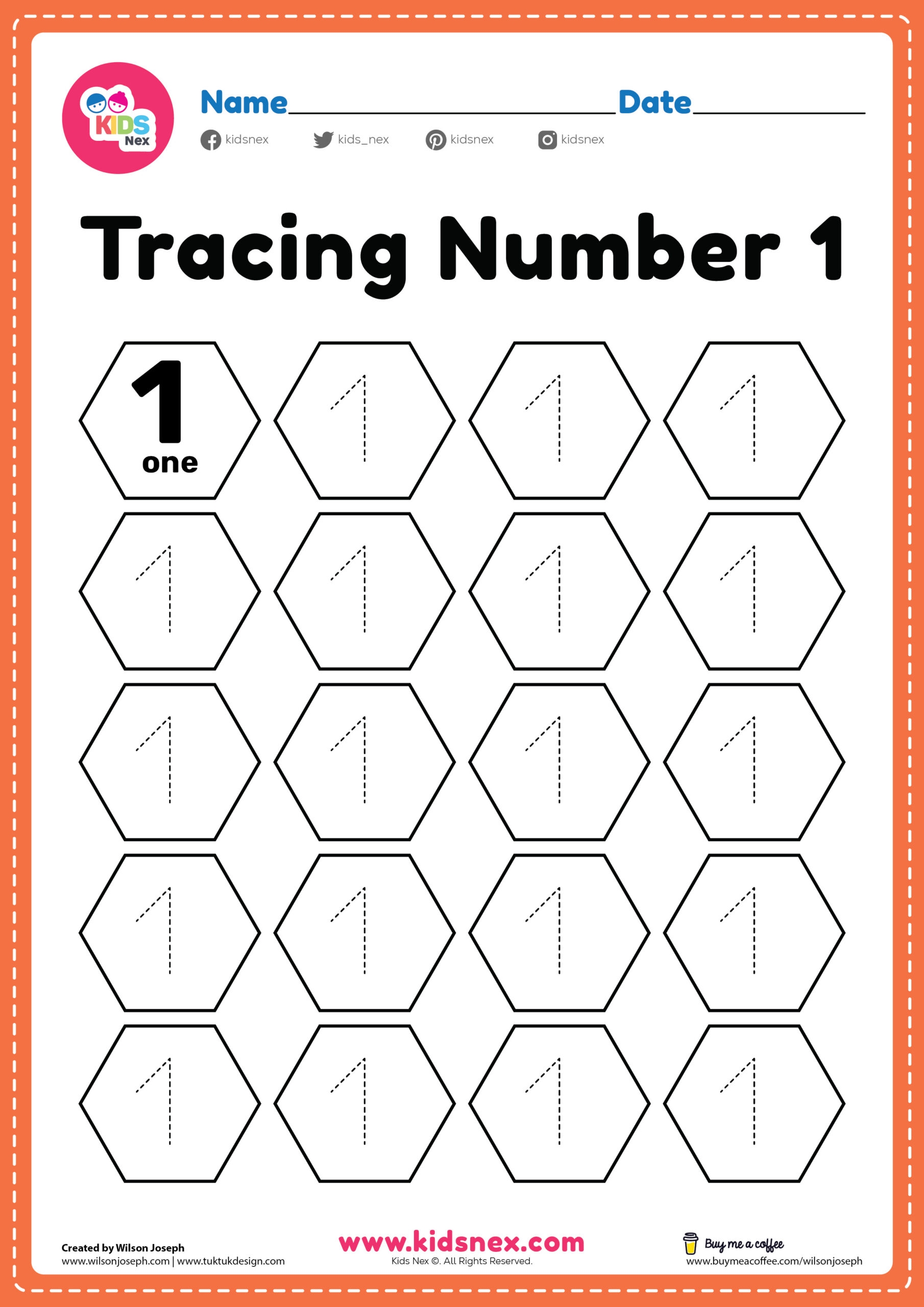 Number Preschool 1 Worksheet Free Printable Vrogue co