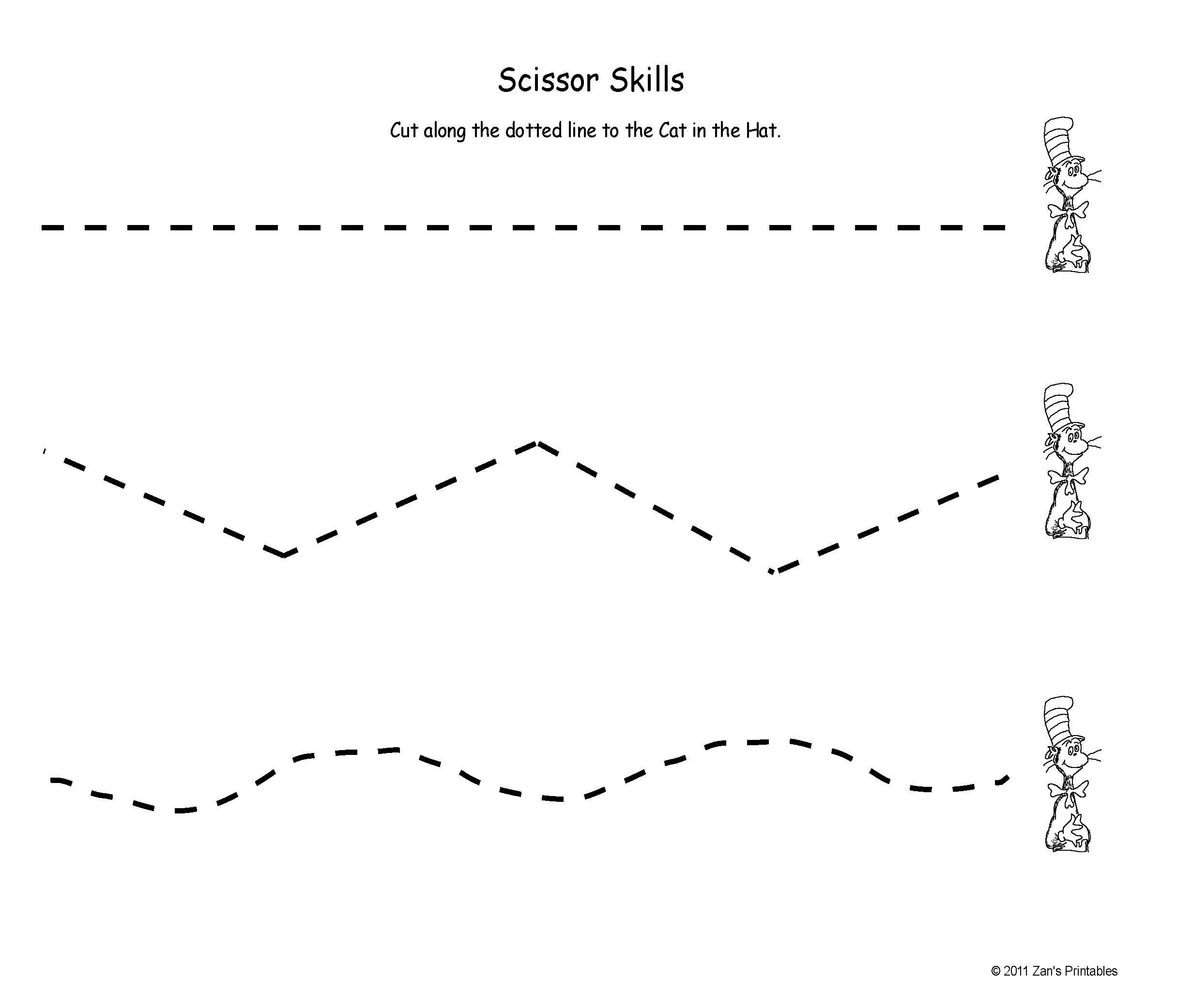 Preschool Cutting Practice Sheets