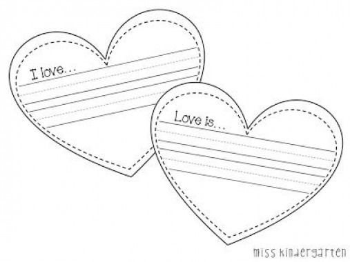 Preschool Printable Valentine Crafts Heartbutterfly Coloring Pages