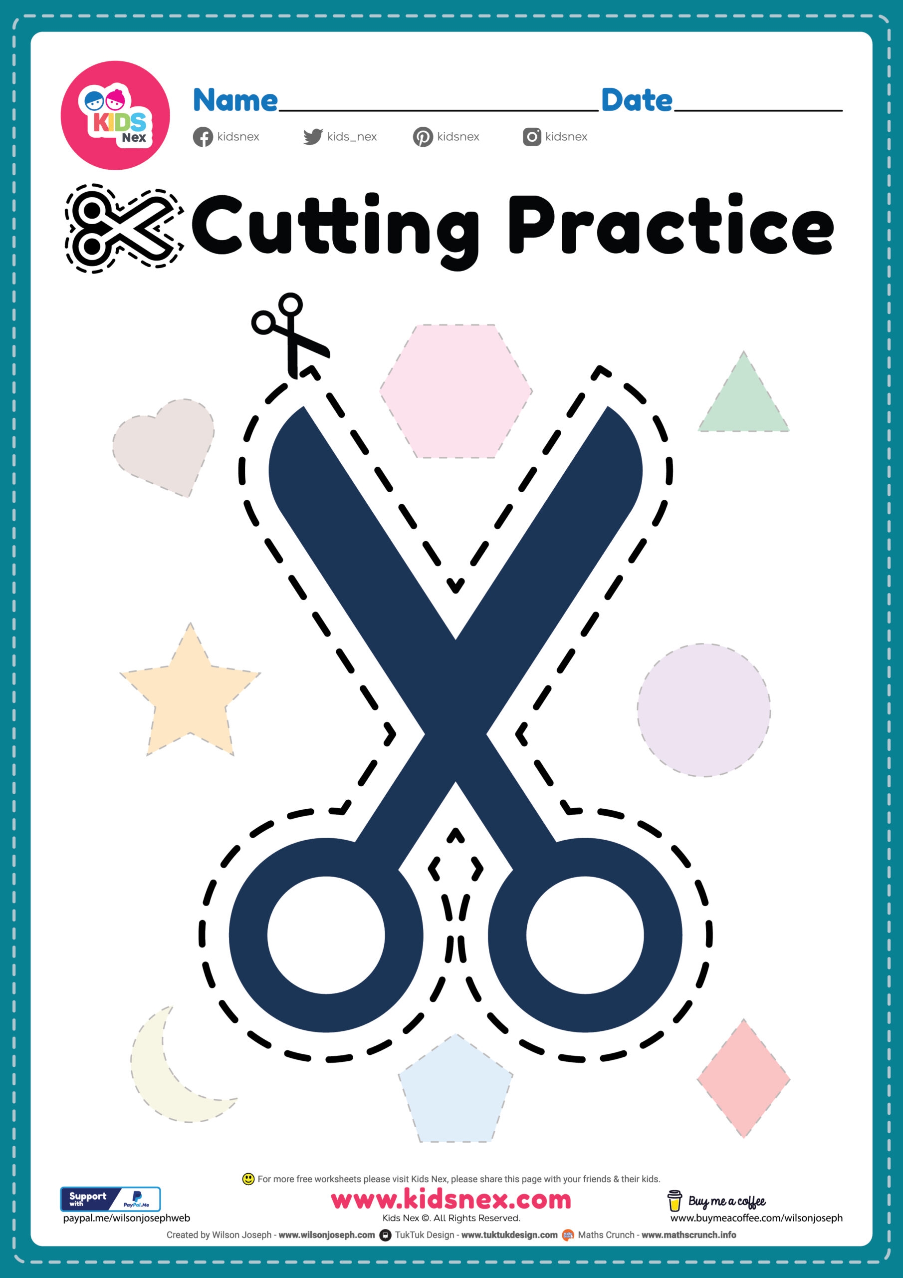 Preschool Printables Cutting Printable Free Templates