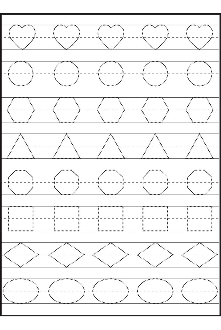 Free Printable Tracing Worksheets Preschool: Enhancing Learning and ...