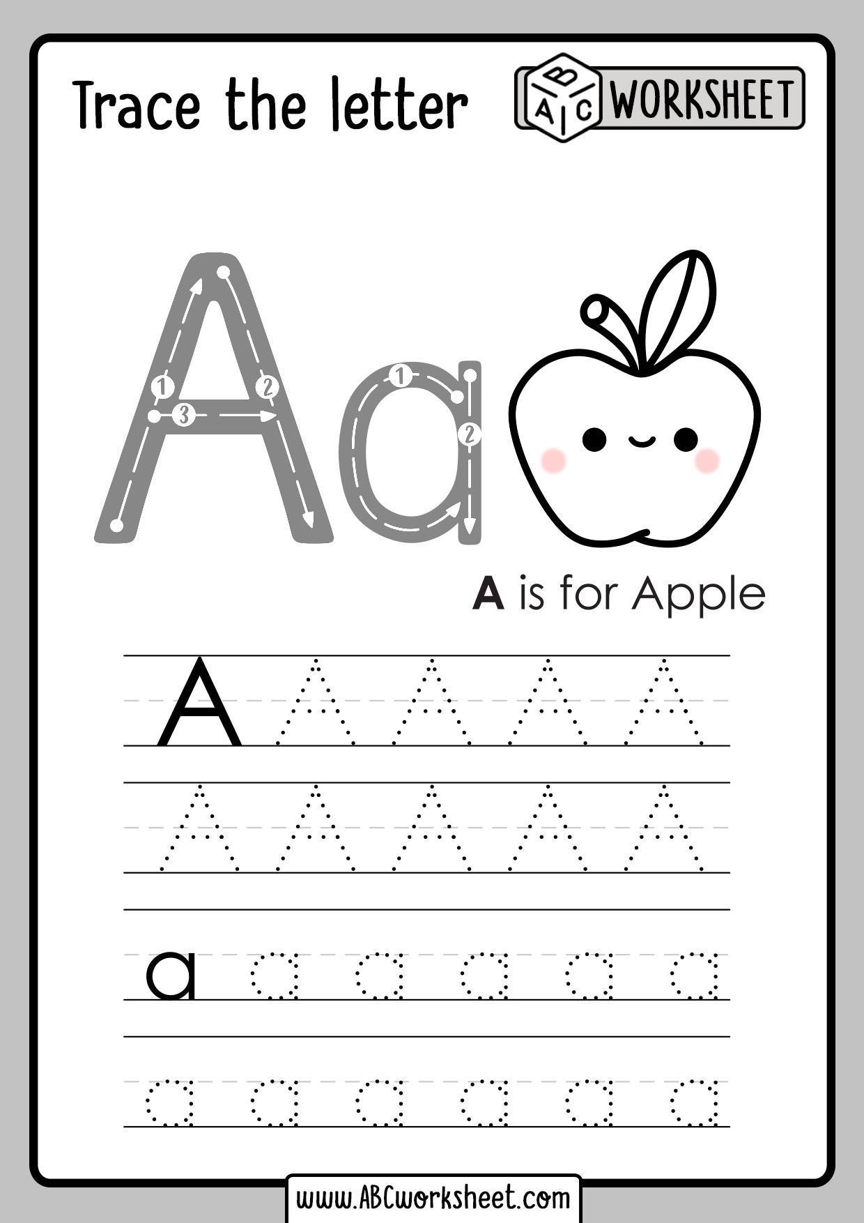 Printable Alphabet Tracing Sheets