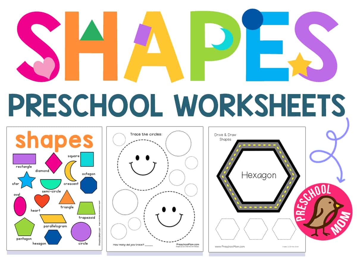 Shapes Worksheets Preschool Mom Worksheets Library