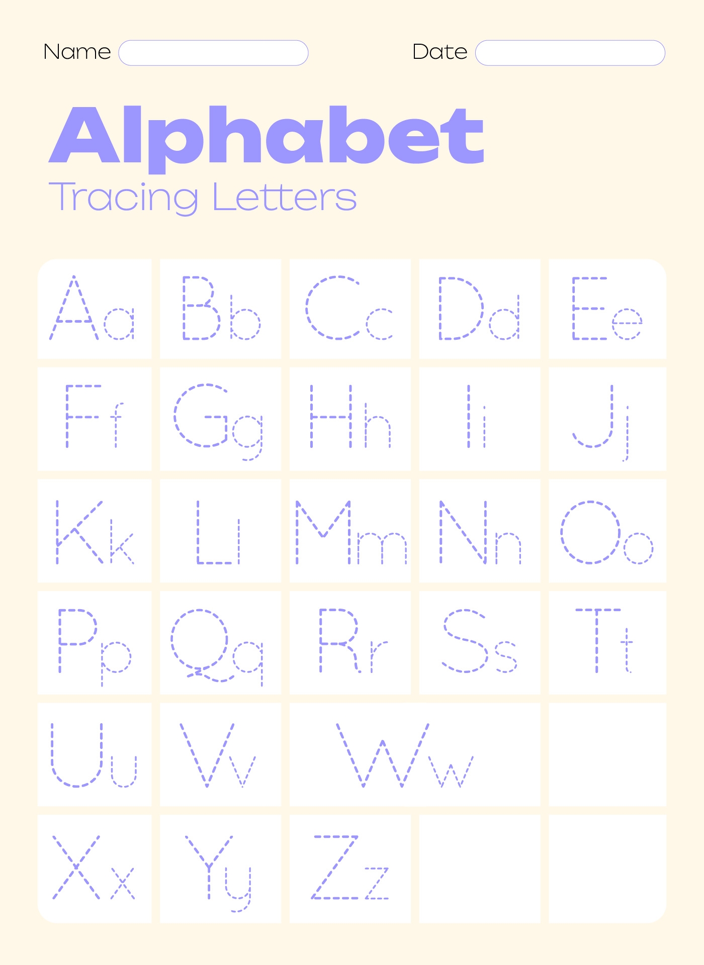 Tracing Letter Printables