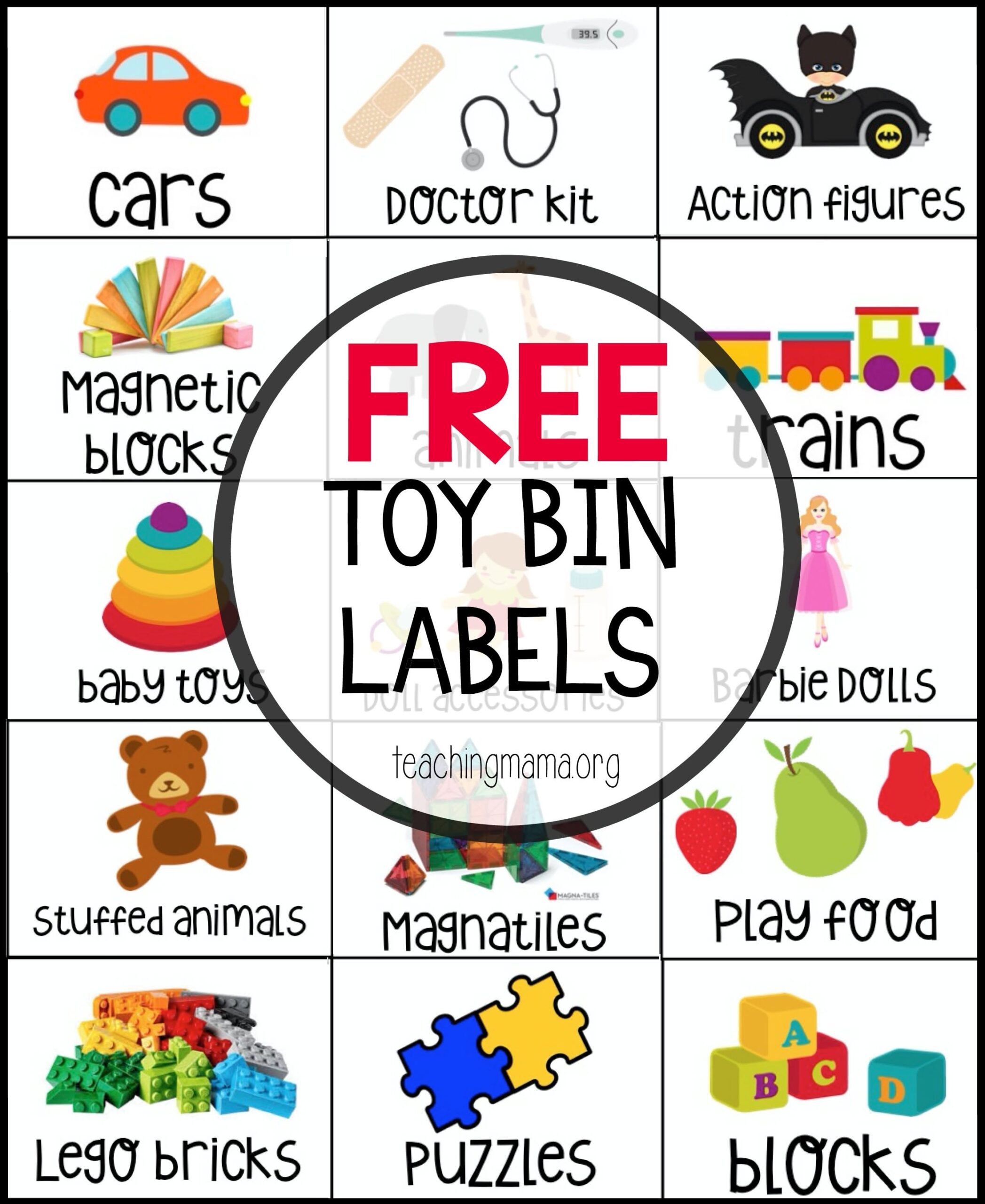 10 Centers Labels Ideas Free Printable Toy Bin Labels Dramatic Play Organization Daycare Dramatic Play Centers