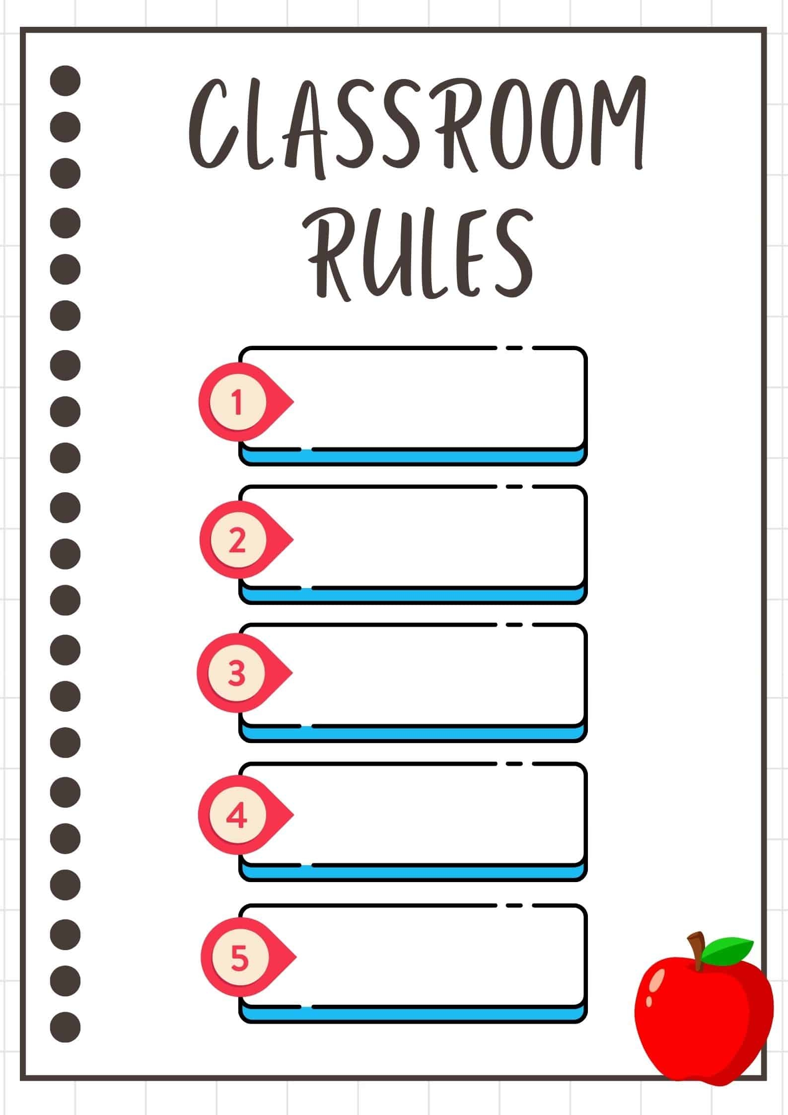 10 Free Classroom Rules Charts Printable Customizable Teach Prints