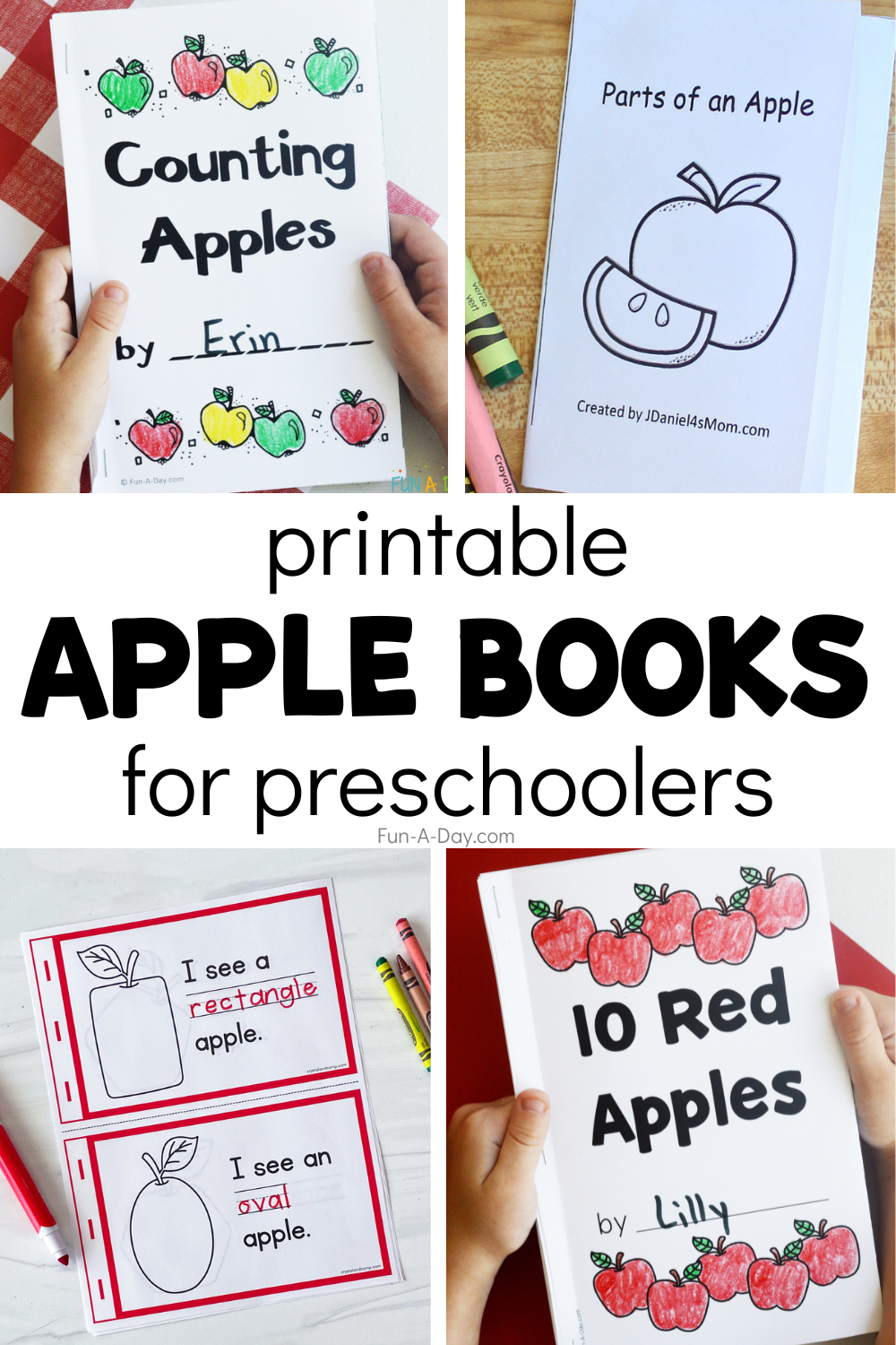 10 Free Printable Apple Books For Preschoolers Fun A Day 