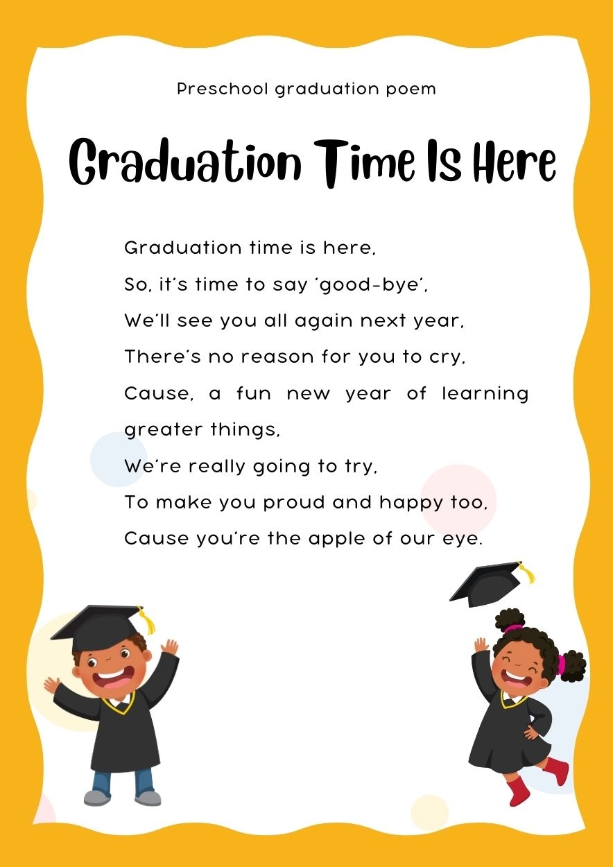 10 Preschool Graduation Poems To Cherish Big Day 10 Preschool Graduation Poems To Cherish Big Day