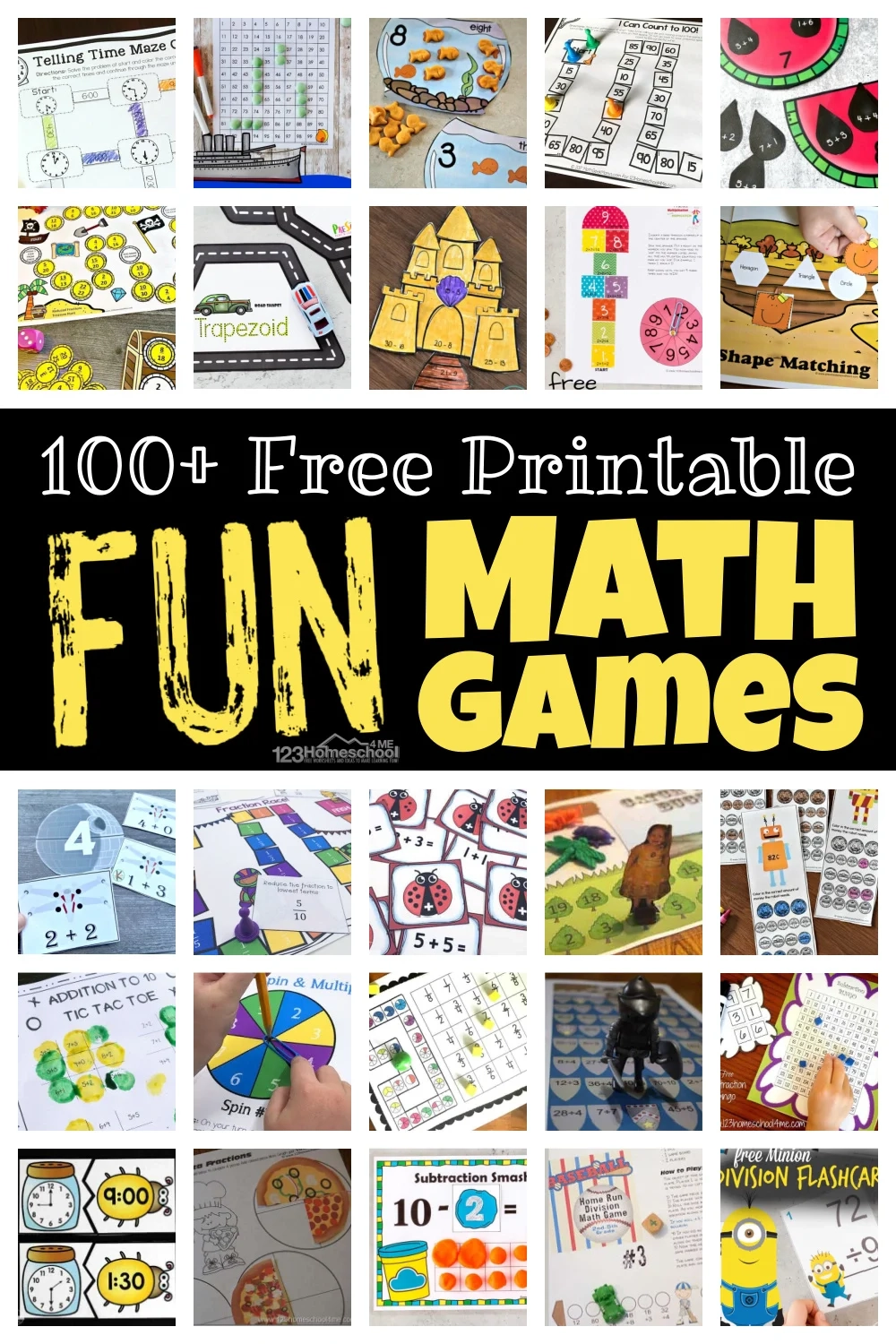 100 FUN Printable Math Games For Elementary Age Kids For All Ages 100 FUN Printable Math Games For Elementary Age Kids For All Ages