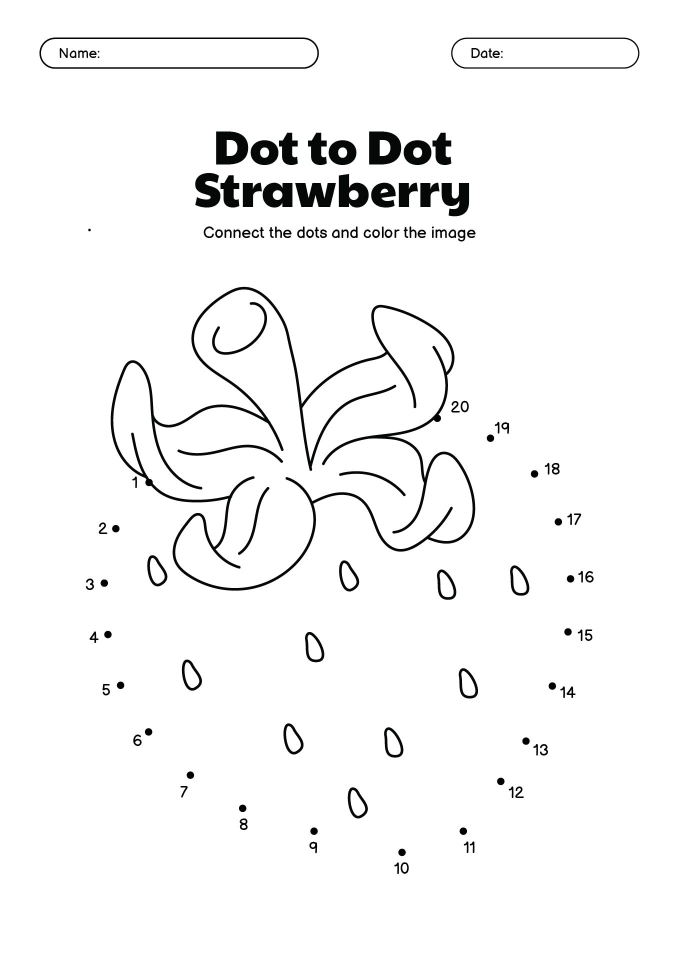 12 Easy Dot To Dot Worksheets Free PDF At Worksheeto