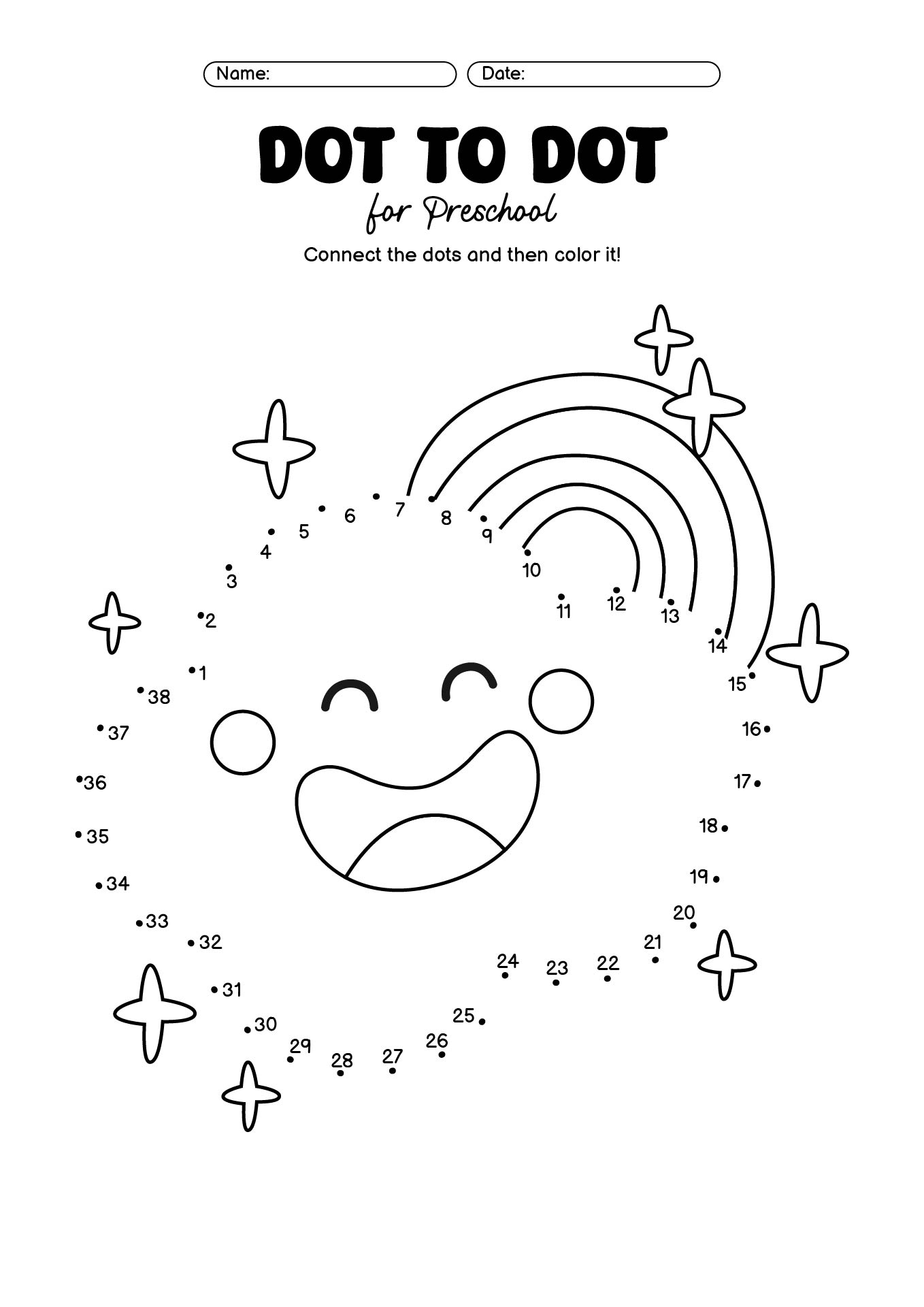 12 Easy Dot To Dot Worksheets Free PDF At Worksheeto