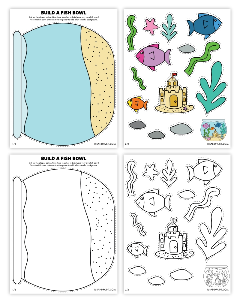 12 Free Printable Ocean Themed Activities For Kids Pjs And Paint