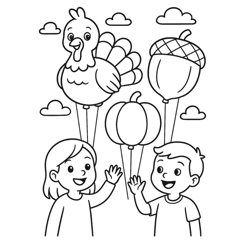 15 Free Thanksgiving Coloring Pages For Kids Printable PDFs