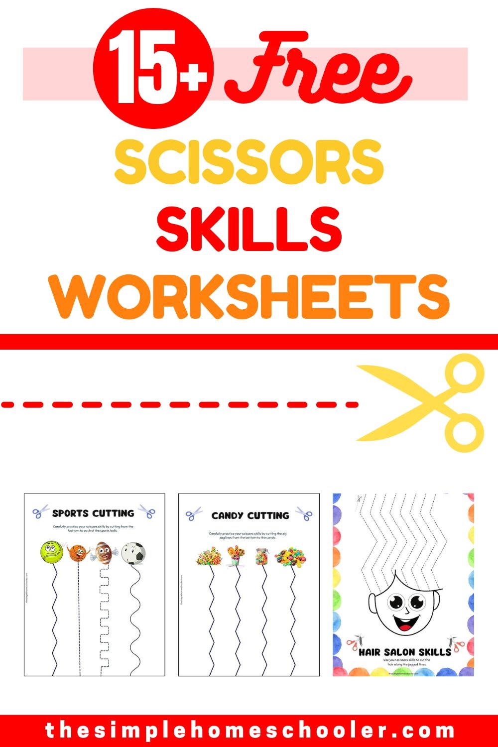 15 Super Fun Cutting Worksheets For Kindergarteners Free Easy Print The Simple Homeschooler