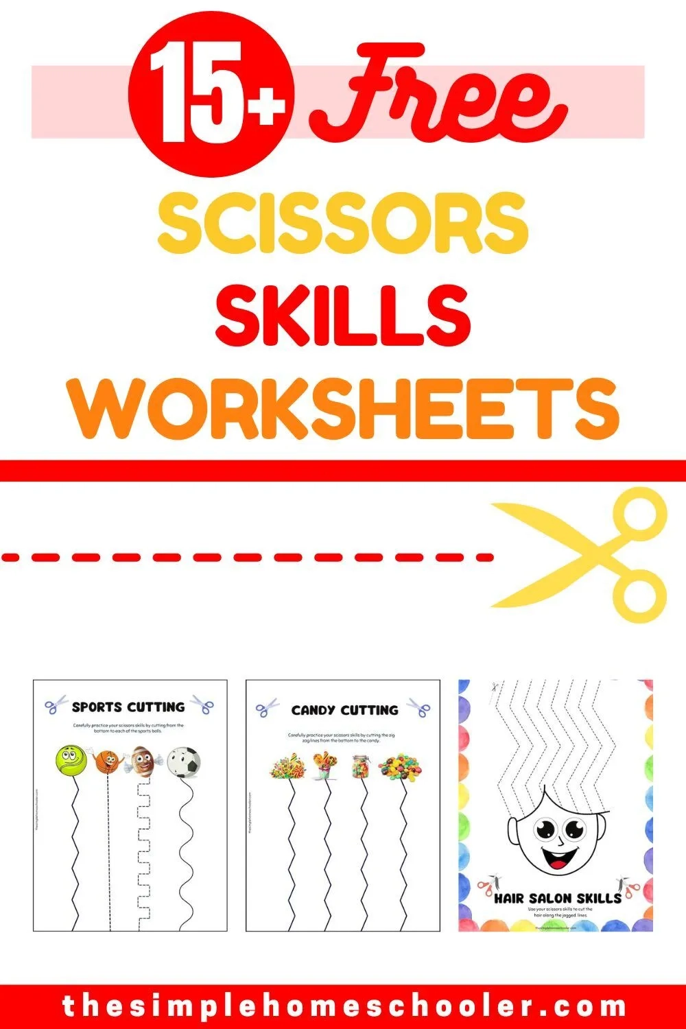 15 Super Fun Cutting Worksheets For Kindergarteners Free Easy Print The Simple Homeschooler