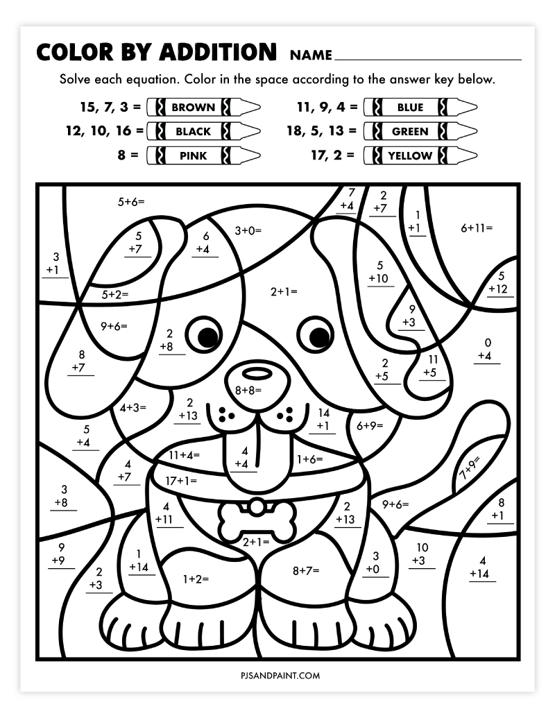 16 Free Printable Color By Number Worksheets Pjs And Paint
