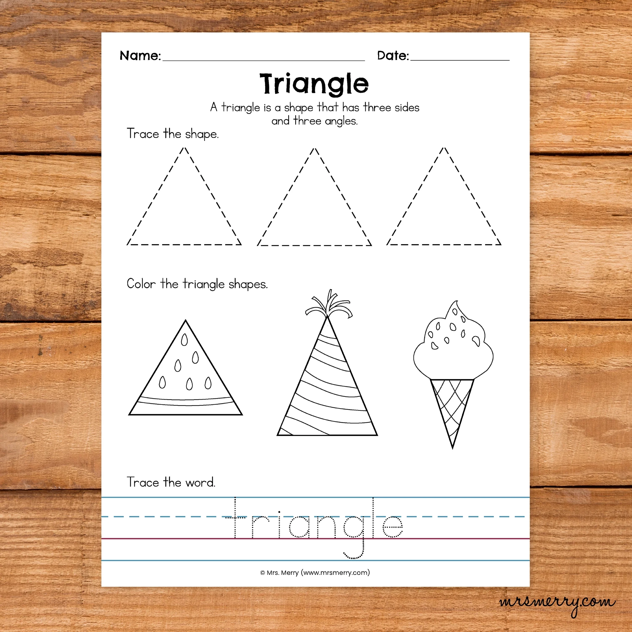 16 Shape Tracing Worksheets Shape Printables Bundle Mrs Merry 16 Shape Tracing Worksheets Shape Printables Bundle Mrs Merry