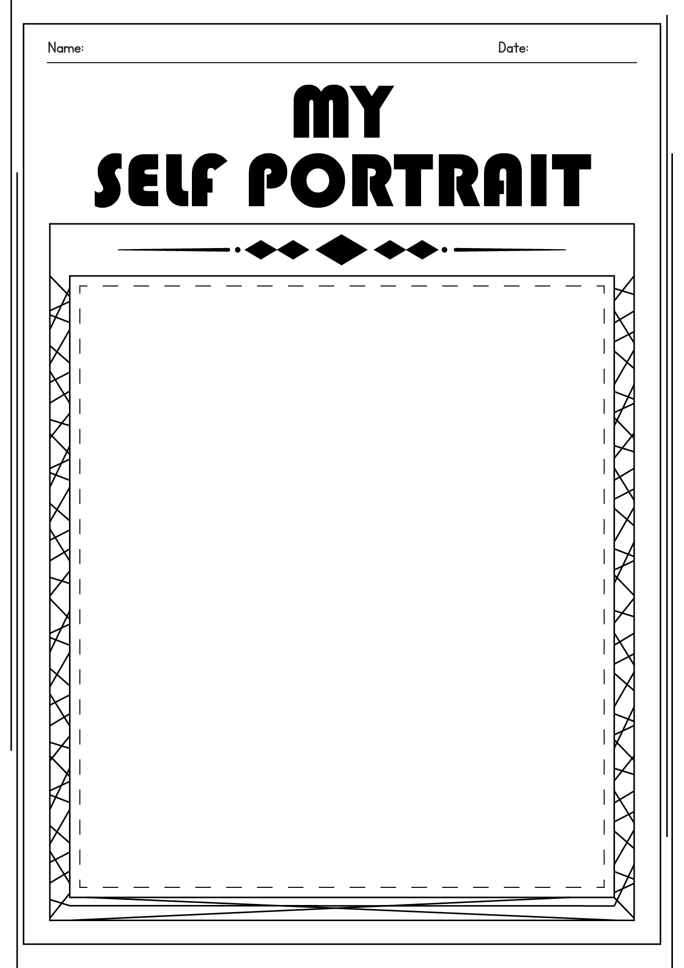 17 Self Portrait Kindergarten Worksheet Free PDF At Worksheeto