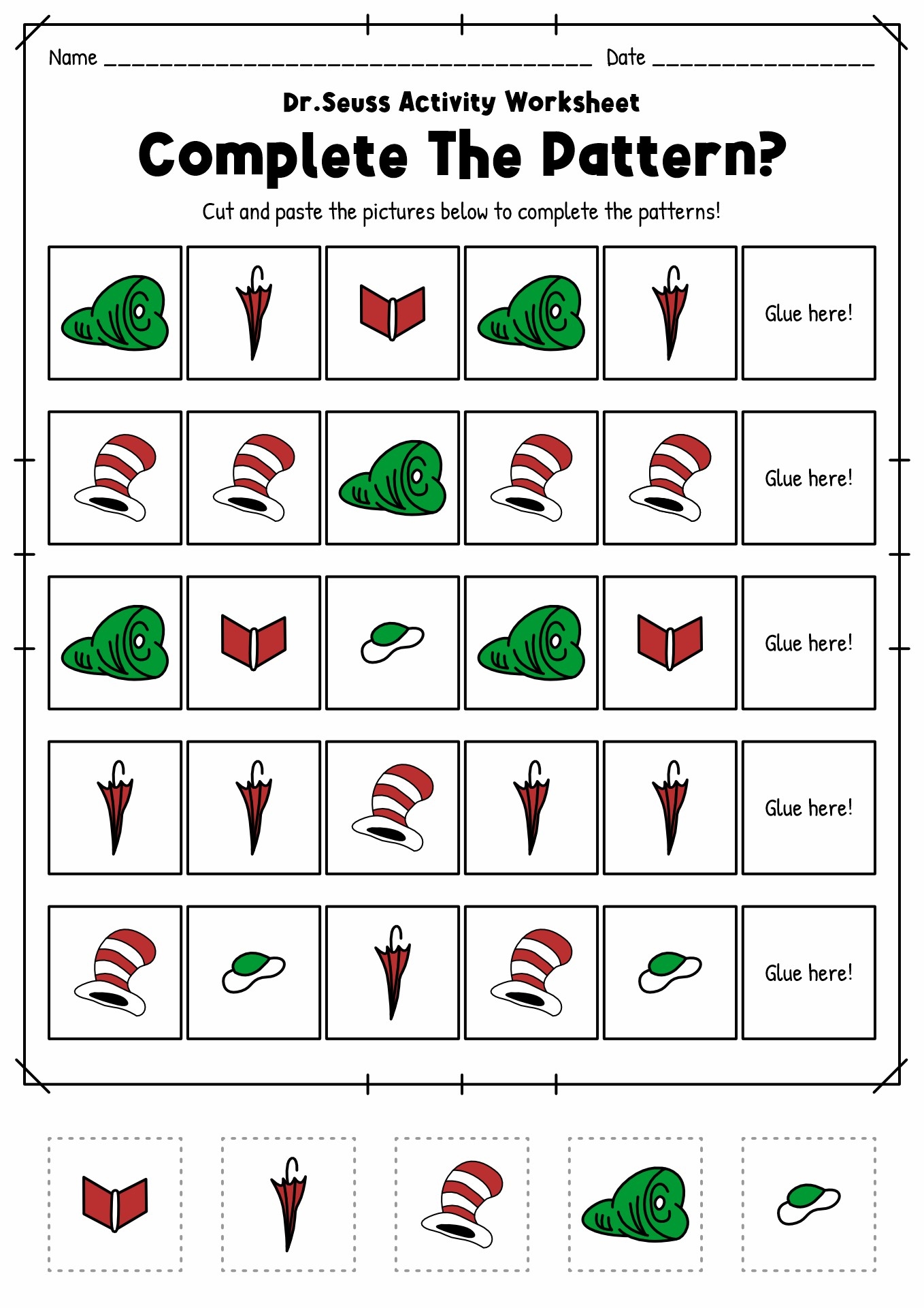 18 Dr Seuss Worksheets For Preschool Free PDF At Worksheeto Worksheets Library