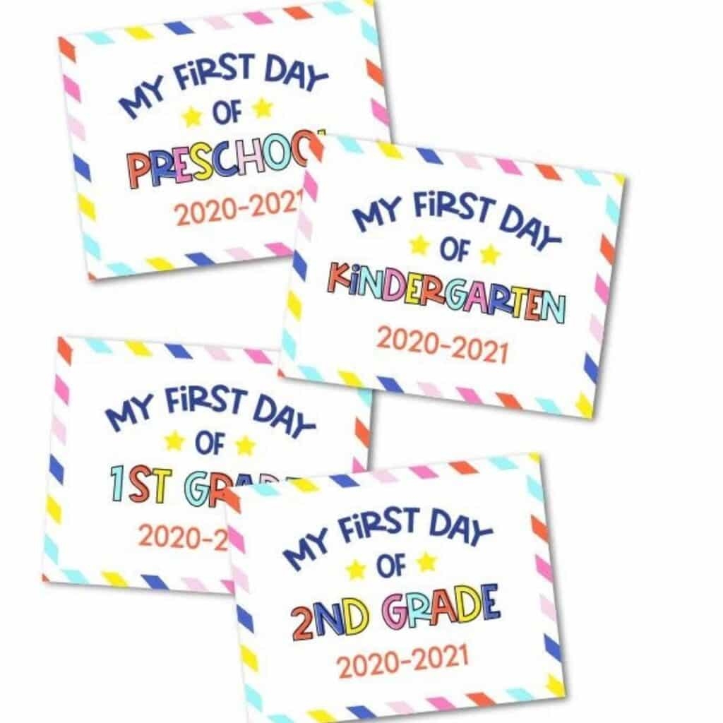 19 Free First Day Of Preschool Printables Simply Full Of Delight