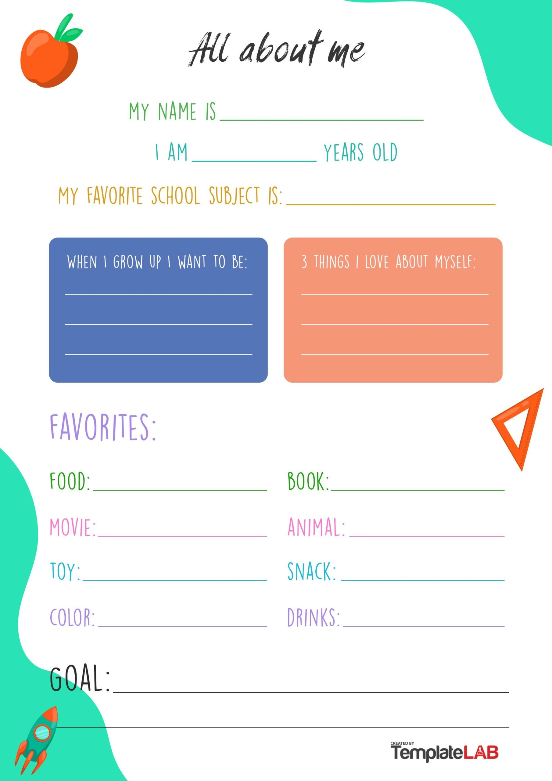 19 Printable All About Me Templates FREE TemplateLab