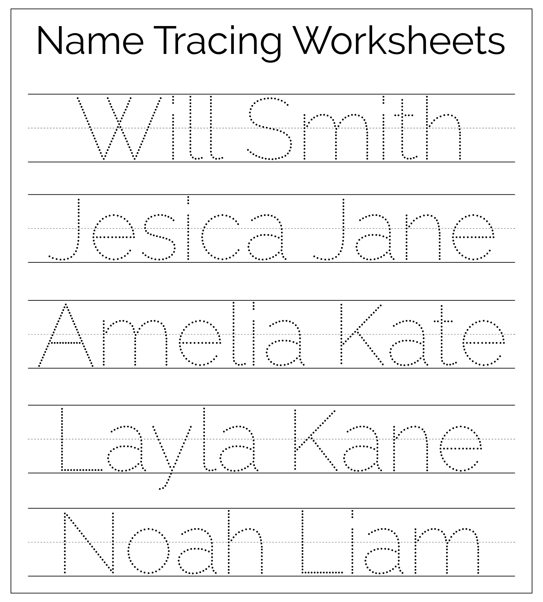 2 Free Name Tracing Worksheets For Preschool PDF Downloads Worksheets Library
