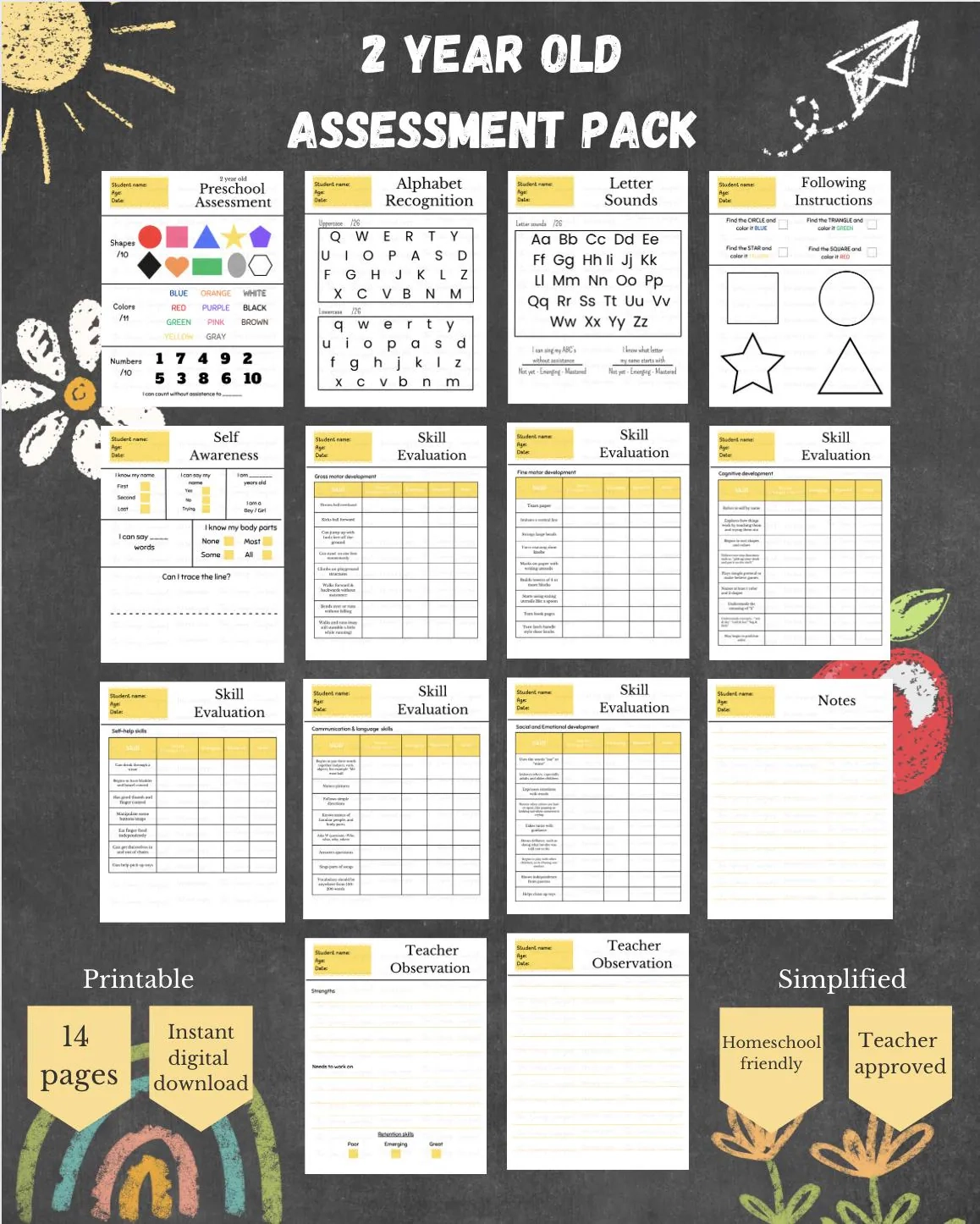 2 Year Old Assessment PDF Preschool Assessment Preschool Teacher Preschool 2 Year Old Evaluation Preschool Evaluation Prek Homeschool Etsy Israel