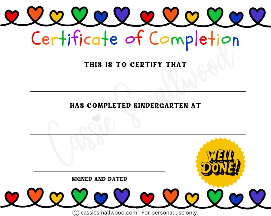 20 Preschool And Kindergarten Graduation Certificates FREE PRINTABLE Cassie Smallwood 20 Preschool And Kindergarten Graduation Certificates FREE PRINTABLE Cassie Smallwood