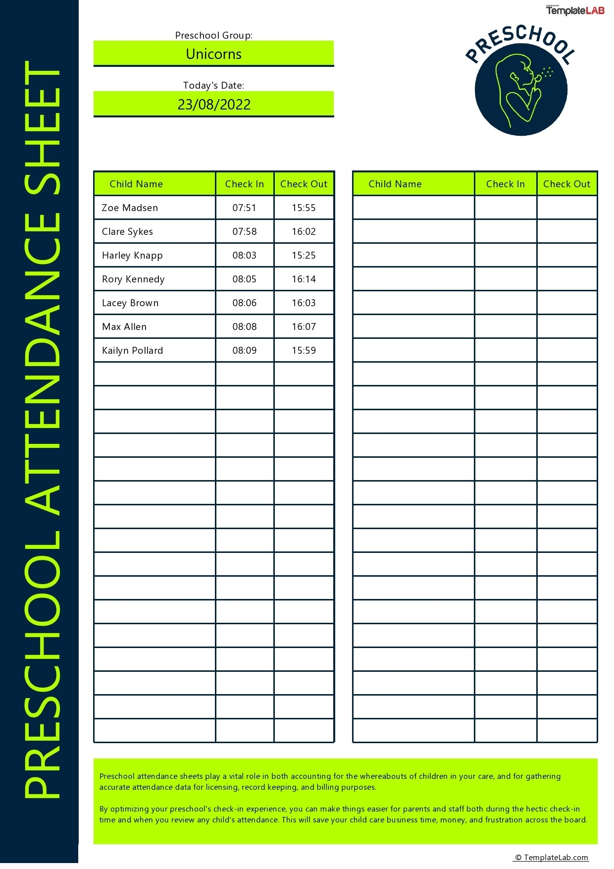 23 Free Printable Attendance Sheet Templates Word Excel 23 Free Printable Attendance Sheet Templates Word Excel
