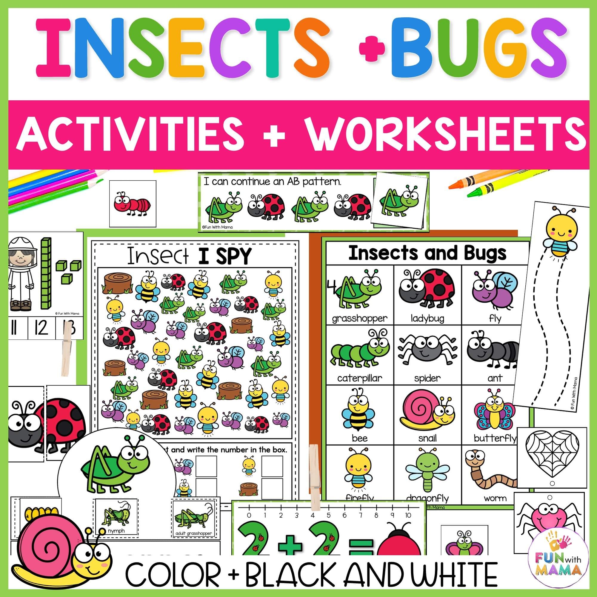 24 Preschool Insect Activities And Worksheets Fun With Mama