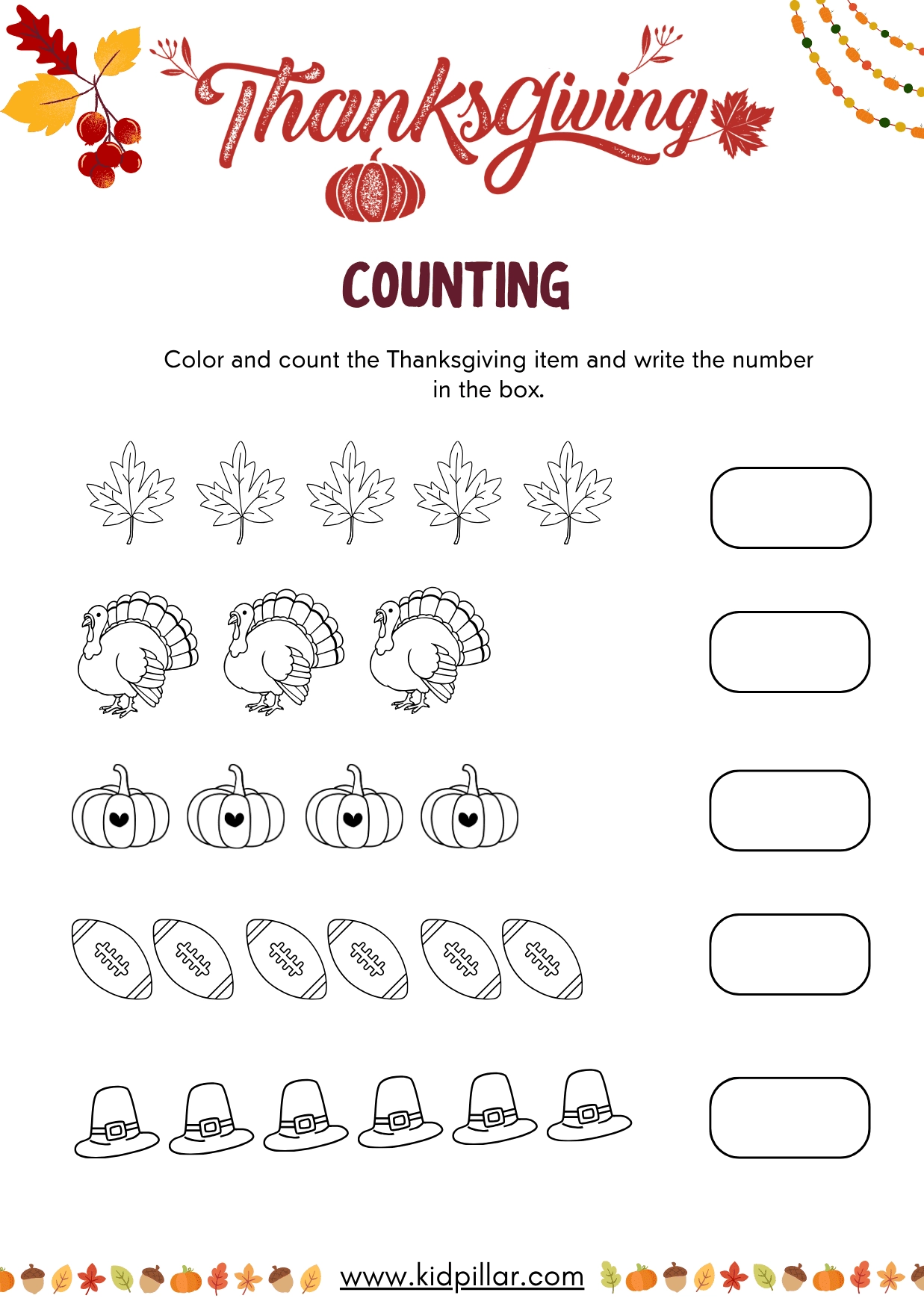 25 Free Thanksgiving Printables For Kids Of All Ages