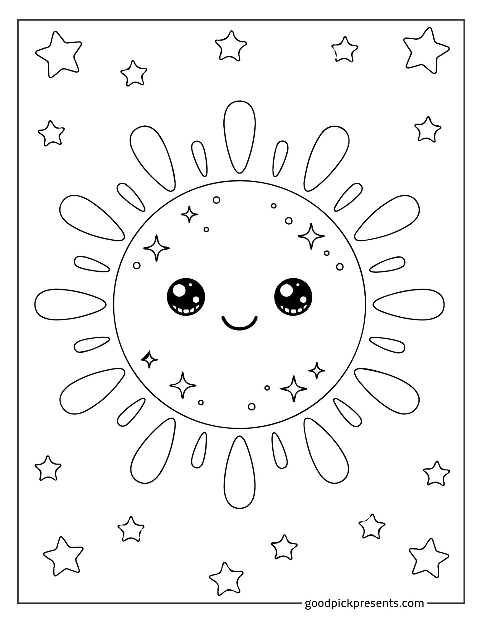 25 Sun Coloring Pages Free Printable PDFs