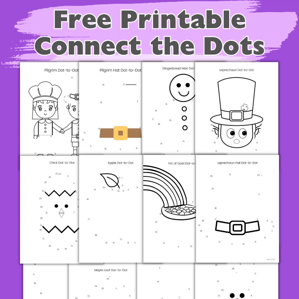 26 Free Preschool Dot To Dot Printables Connect The Dots Simply Full Of Delight