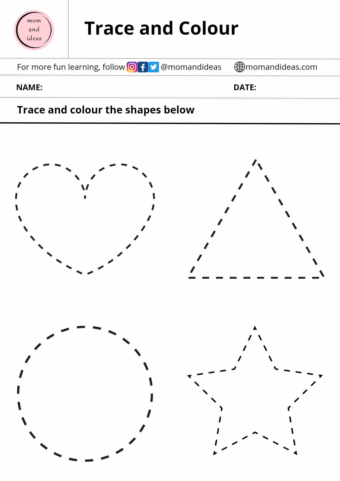 3 Free Printable Activity Sheets For Preschoolers MOM AND IDEAS