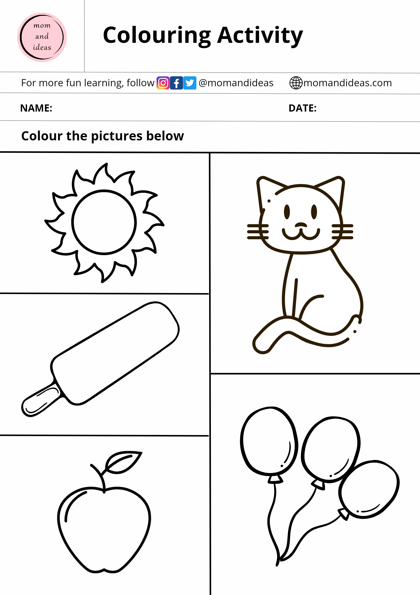 3 Free Printable Activity Sheets For Preschoolers MOM AND IDEAS