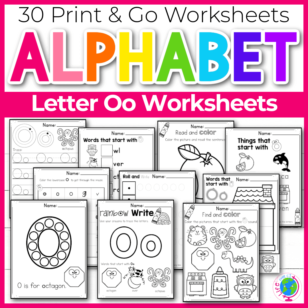 30 Free Printable Letter O Alphabet Worksheets For Kids