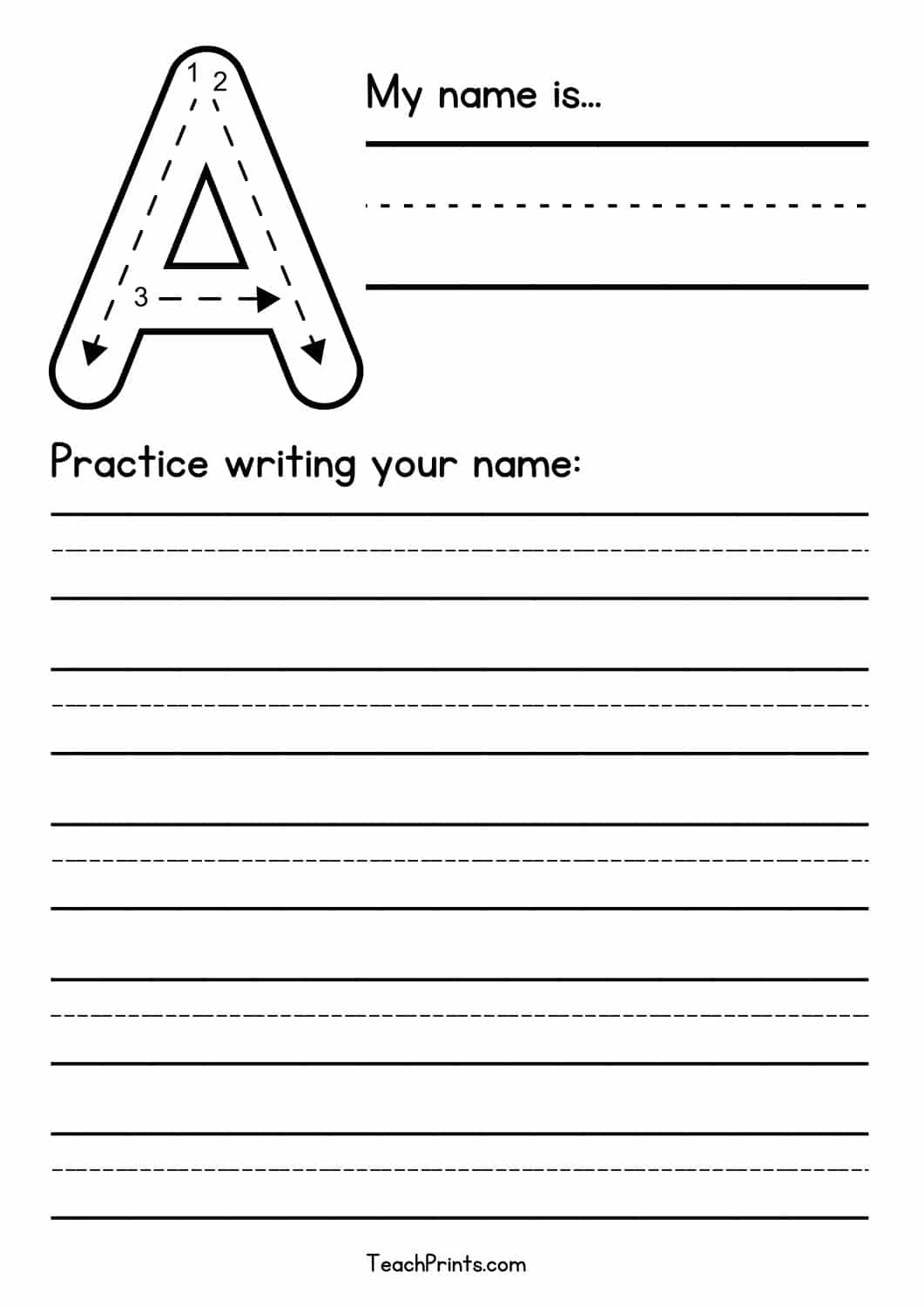 32 Free Blank Name Tracing Worksheets Teach Prints 32 Free Blank Name Tracing Worksheets Teach Prints