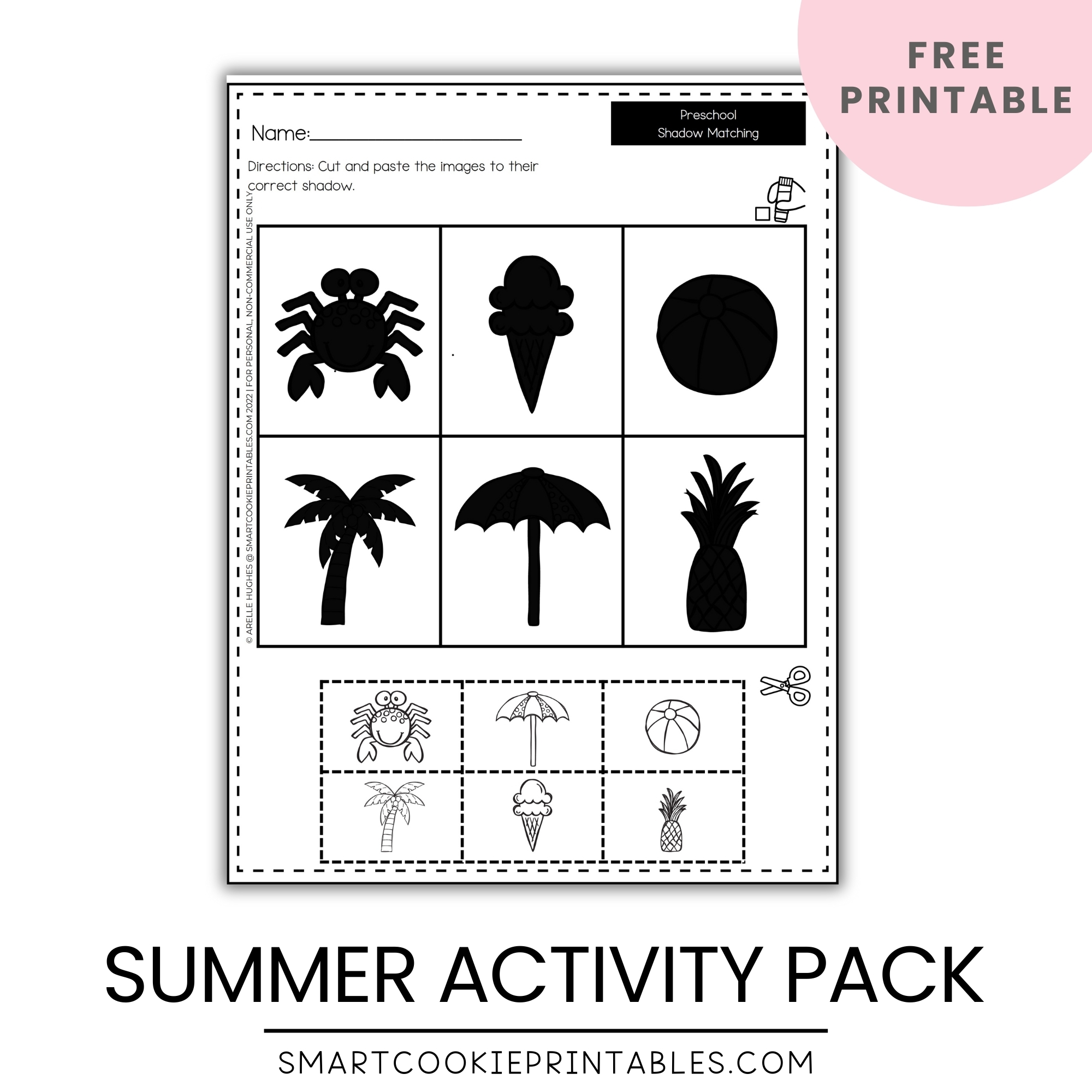 5 Free Preschool Summer Worksheets Smart Cookie Printables