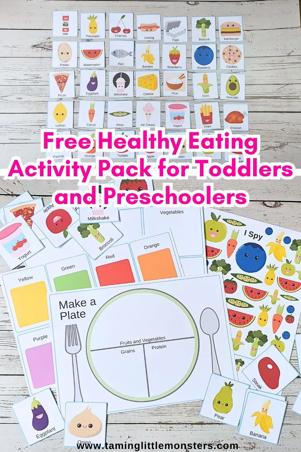 5 Healthy Eating Printables Free Activity Pack For Kids Taming Little Monsters