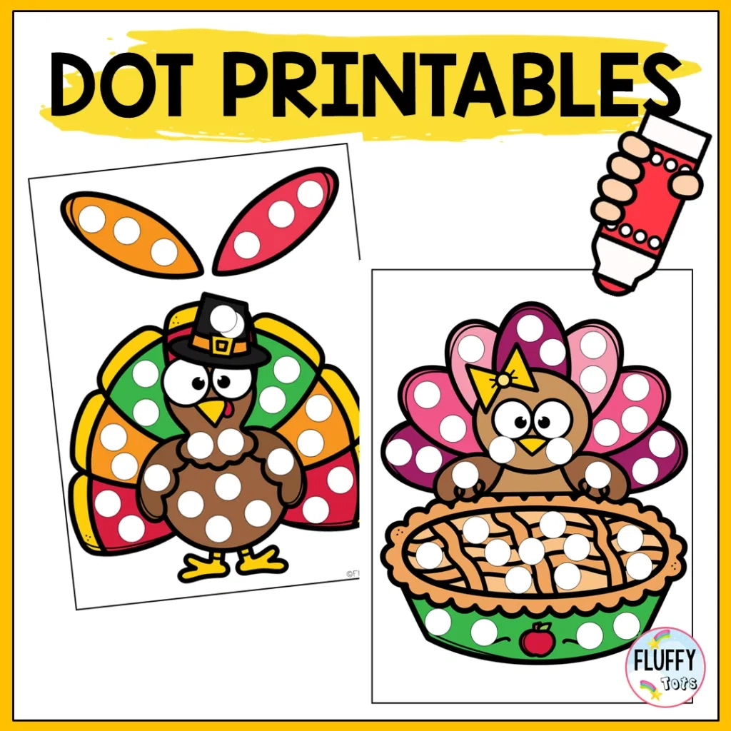 6 Thanksgiving Fine Motor Printables Activities For Toddlers Preschool Kids FluffyTots