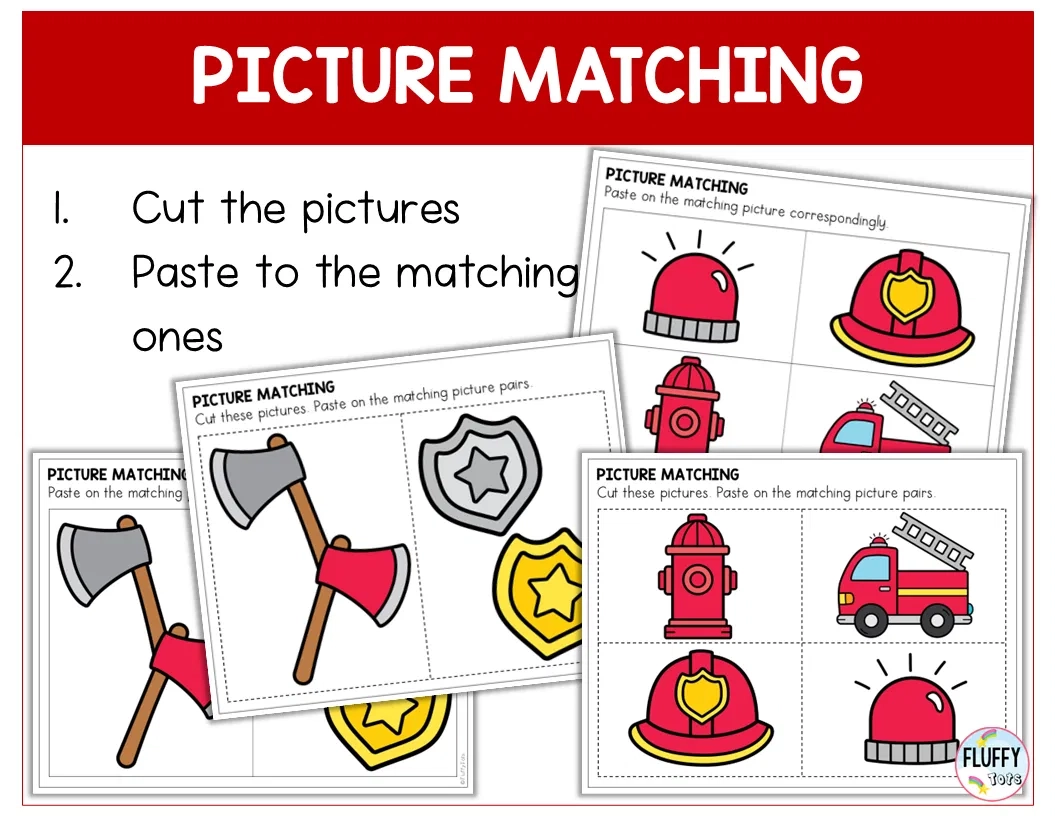 60 Pages Firefighter Fine Motor Activity Worksheets For Preschool And Toddlers FluffyTots