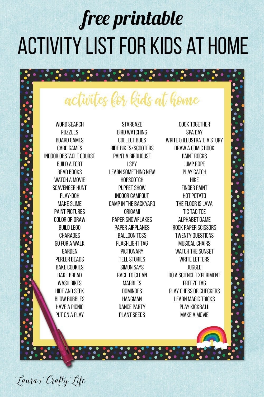 75 Fun And Simple Activities For Kids At Home