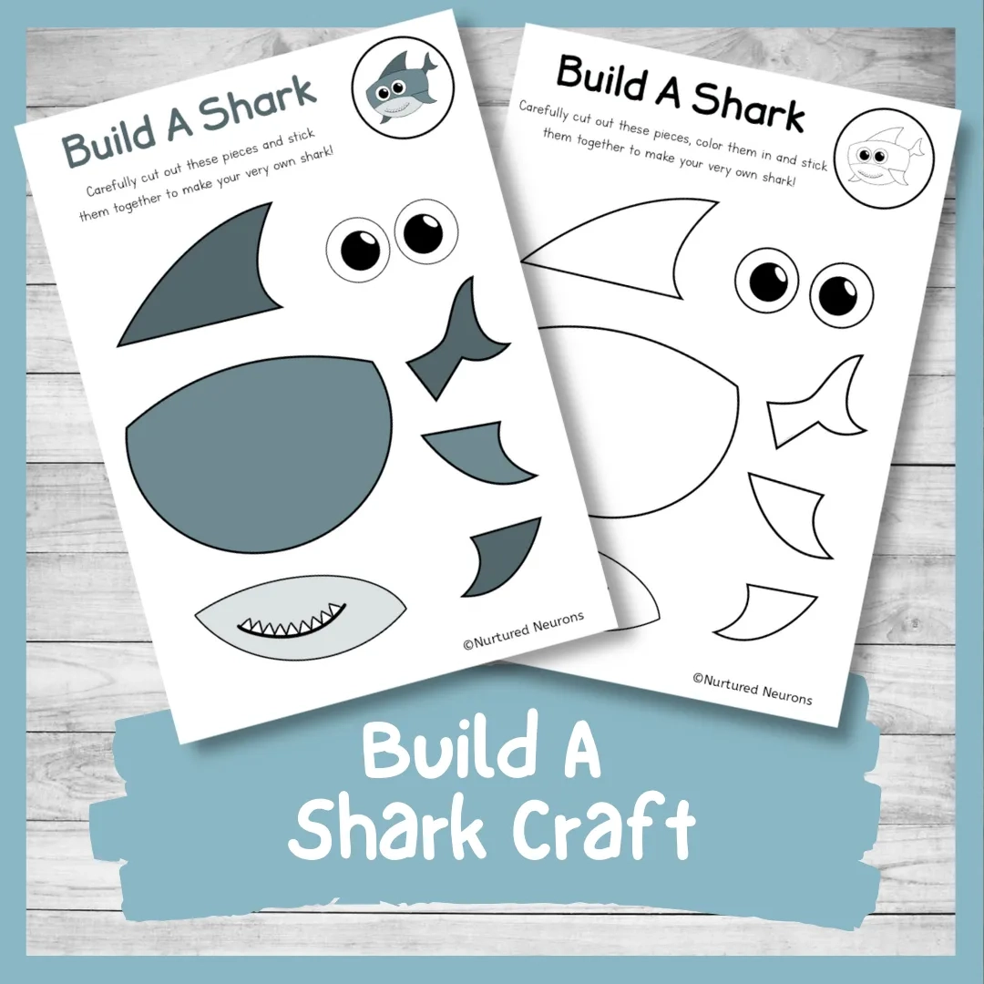 A Super Build A Shark Craft Preschool Printable Nurtured Neurons