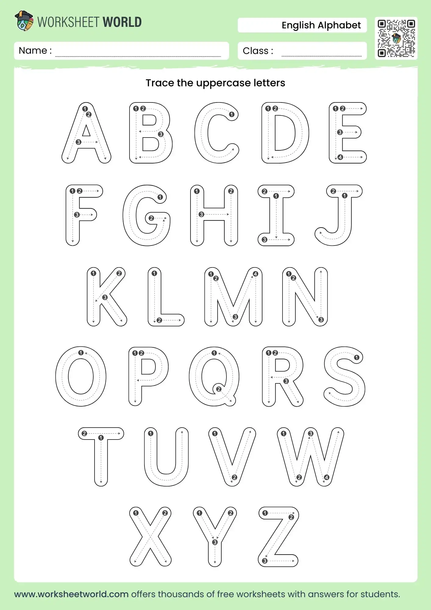 A To Z Alphabet Worksheets PDF Worksheet World